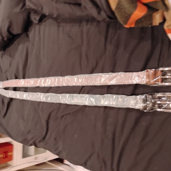 Belt Set Genuine Leather NWOT Black & Brown Waist 34"-36" - Picture 3 of 4